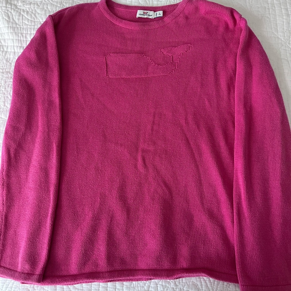 Vineyard Vines Girls Pink Sweater size Large (14)